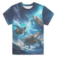 thumbnail image 1 of WOYY Graphic Tee for Boys Turtle Print Short Sleeve Round Neck T-Shirt Top, Sizes 5-14, 1 of 3