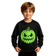 thumbnail image 1 of WOYY Halloween Boys Pumpkin Sweatshirt Glow In the Dark Crew Neck Pullover Top, Size 1-10, 1 of 3