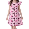 thumbnail image 1 of WOYY Halloween Girls Cute Nightgown Holiday Flutter Sleeve Sleepwear Dress, Sizes 3-10, 1 of 3