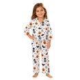 thumbnail image 1 of WOYY Halloween Girls Pajama Set Long Sleeve Button Down Shirt Pants Loungewear, Sizes 3-14, 1 of 4