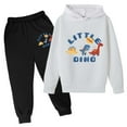 thumbnail image 1 of WOYY Hoodie Set for Boys Cartoon Dinosaur Hooded Sweatshirt Jogger Pants Sets, Sizes 7-8, 1 of 2