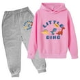 thumbnail image 1 of WOYY Hoodie Set for Boys Cartoon Dinosaur Hooded Sweatshirt Jogger Pants Sets, Sizes 9-10, 1 of 2