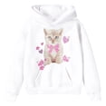 thumbnail image 1 of WOYY Hoodies for Girls Cute Cat Print Hooded Sweatshirt Casual Pullover Hoodie, Sizes 2-13, 1 of 4