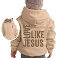 thumbnail image 1 of WOYY Hoodies for Girls Jesus Letter Print Casual Pullover Hooded Sweatshirt, Sizes 7-8, 1 of 7