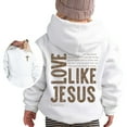 thumbnail image 1 of WOYY Hoodies for Girls Jesus Letter Print Casual Pullover Hooded Sweatshirt, Sizes 9-10, 1 of 7