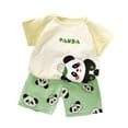 thumbnail image 1 of WOYY Infant Boys 2Pcs Outfits Cartoon Print Short Sleeve T-Shirt Shorts Set, Sizes 12-18M, 1 of 3