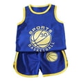 thumbnail image 1 of WOYY Boys Athletic Outfits Basketball Tank Top Shorts Set Tracksuits, Sizes 18-24M, 1 of 2