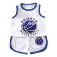 thumbnail image 1 of WOYY Boys Athletic Outfits Basketball Tank Top Shorts Set Tracksuits, Sizes 18-24M, 1 of 2