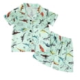 thumbnail image 1 of WOYY Infant Boys Dinosaur Print Pajamas Button Front Short Sleeve Top Shorts Loungewear Set, 1 of 6