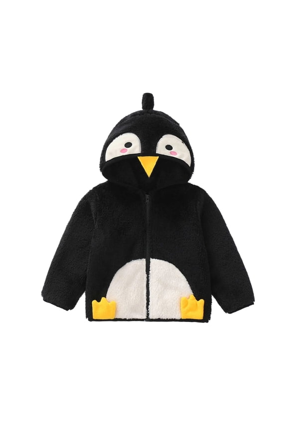 Boys Hooded Coat Cartoon Penguin Cute Jacket Outerwear, Sizes 18-24M