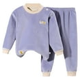 thumbnail image 1 of WOYY Boys -Lined Sleepwear Long Sleeve Top Pants Thermal Underwear Base Layer Fashion Baby Clothes, Sizes 6-12 Months, 1 of 2