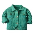 thumbnail image 1 of WOYY Boys Girls Denim Jacket Kids Windproof Solid Outerwear Coat, Sizes 12-18M, 1 of 3