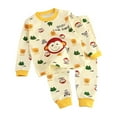 thumbnail image 1 of WOYY Infant Boys Outfits Cotton Long Sleeve Top Pants Sleepwear Set with Monkey Print, Sizes 18-24M, 1 of 3
