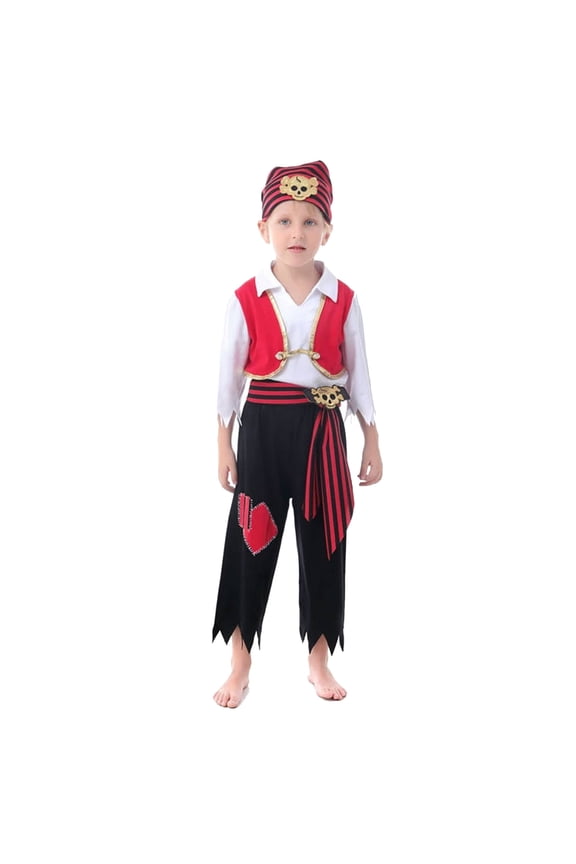 Infant Boys Outfits Pirate Captain Co_Stume Kids Dress Up Clothes Set, Sizes 18-24M