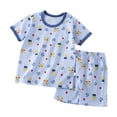 thumbnail image 1 of WOYY Infant Boys Pajamas Cute Cartoon Short Sleeved T Shirt + Shorts Homewear, Sizes 18-24M, 1 of 8