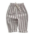 thumbnail image 1 of WOYY Boys Striped Pants Casual Elastic Waist Loose Lightweight Pants for Children, 1 of 2