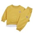 thumbnail image 1 of WOYY Boys Sweatsuits Cartoon Bear Crew Neck Sweatshirt and Jogger Pants Outfits, 1 of 8