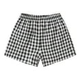 thumbnail image 1 of WOYY Infant Girl's Checkered Shorts Casual Plaid Shorts Cotton Breathable Lightweight Black Shorts, 1 of 2