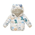 thumbnail image 1 of WOYY Girls Down Coat Winter Warm Jacket with Cute Animal Print, Sizes 18-24M, 1 of 5