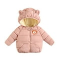 thumbnail image 1 of WOYY Girls Down Jacket Winter Warm Thermal Cartoon Bear Girls Coat, Sizes 12-24M, 1 of 4