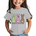 thumbnail image 1 of WOYY Big Girls Easter Short Sleeve T Shirt Bunny Print Round Neck T-Shirt Graphic Tee, 1 of 5