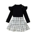 thumbnail image 1 of WOYY Infant Girls Elegant Outfits Ruffle Long Sleeve Shirt Skirt Hat 3Pcs Set, Sizes 18-24M, 1 of 6