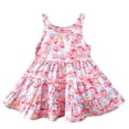 thumbnail image 1 of WOYY Infant Girls Floral Tank Dress Sleeveless Tiered Swing Dress Casual Sundress, Pink, 1 of 4