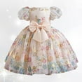 thumbnail image 1 of WOYY Infant Girls Flower Print Bow Birthday Wedding Party Dress Pageant Gown, Sizes 6M-5T, 1 of 8