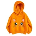 thumbnail image 1 of WOYY Infant Girls Hoodie Cartoon Cat Print Pullover Hooded Sweatshirt Long Sleeve Shirt, 1 of 3