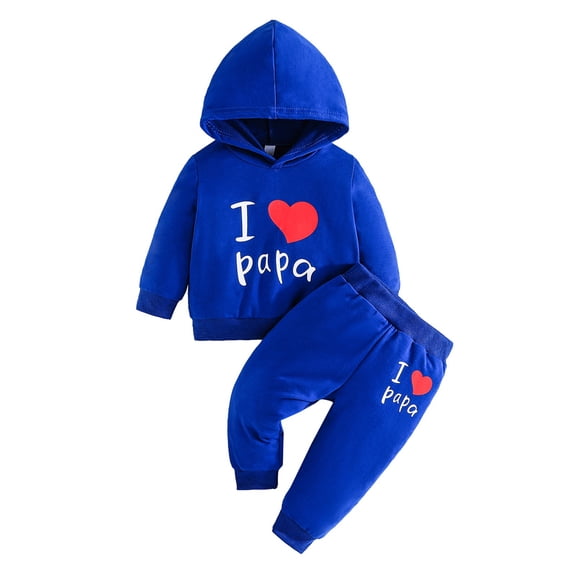 WOYY Infant Girls Outfits Letter Print Hoodie Sweatshirt Jogger Pants Set, Sizes 12-18M