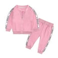 thumbnail image 1 of WOYY Infant Girls Outfits Unisex Tracksuit Zip Up Sweatshirt Sweatpants Set, Sizes 18-24M, 1 of 8