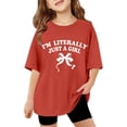thumbnail image 1 of WOYY Infant Girls Oversized T-Shirt Short Sleeve Round Neck T Shirt Casual Tee, Sizes 12-24M, 1 of 3