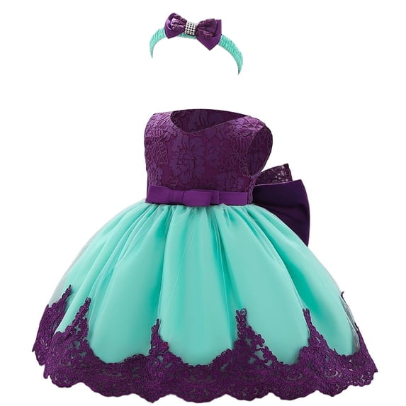 WOYY Infant Girls Pageant Baptism Lace Dress Wedding Christening Tutu Gown, Sizes 18-24M
