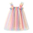 thumbnail image 1 of WOYY Infant Girls Rainbow Tulle Dress Summer Sleeveless Tutu Dress, 1 of 4