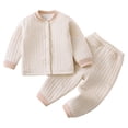 thumbnail image 1 of WOYY Girls Thermal Underwear Cozy Padded Long Sleeve Top Pants Sleepwear Base Layer Children's Clothes Sets, Sizes 3M-4T, 1 of 6