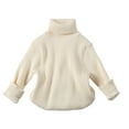 thumbnail image 1 of WOYY Girls Turtleneck Sweater High Neck Cotton Stretch Pullover Thermal Underwear, 1 of 3