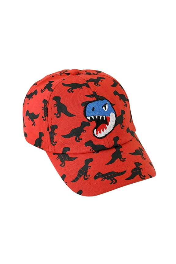Kids Baseball Cap Dinosaur Print Adjustable Sun Hat Outdoor Sports Snapback Hat