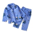 thumbnail image 1 of WOYY Kids Flannel Pajamas Winter Long Sleeve Top Pants Cute Cozy Sleepwear PJs Set, 1 of 2