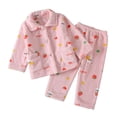thumbnail image 1 of WOYY Kids Flannel Pajamas Winter Long Sleeve Top Pants Cute Cozy Sleepwear PJs Set, 1 of 2