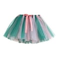 thumbnail image 1 of WOYY Kids Girls Holiday Party Ballet Skirt Color Block Tulle Tutu Skirt, Sizes 2-12, 1 of 2