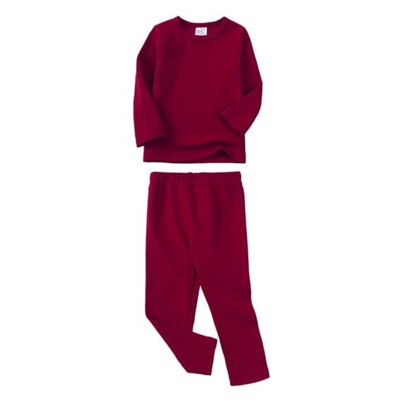 WOYY Kids Pajamas Pants Set Sleepwear Long Sleeve Cotton Base Layer Sleepwear, Sizes 9M-9Y