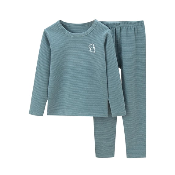 WOYY Kids Thermal Underwear Base Layer Unisex Long Sleeve Top Pants Pajamas, Sizes 1-11