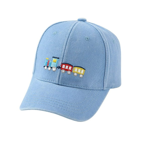 WOYY Kids Vintage Train Print Sun Hat Uv Protection Adjustable Baseball Cap for Boys