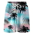 thumbnail image 1 of WOYY Little Boy's Hawaii Beach Shorts Coconut Tree Prints Summer Board Shorts, Sizes 6-7Y, 1 of 6