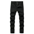thumbnail image 1 of WOYY Little Boy's Fit Black Jeans Mid Rise Straight Leg Stretch Denim Pants Trousers, 1 of 8