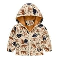 thumbnail image 1 of WOYY Little Boy's Windbreaker Cartoon Prints Lightweight Coat Hooded Jacket, Sizes 3-12, 1 of 3