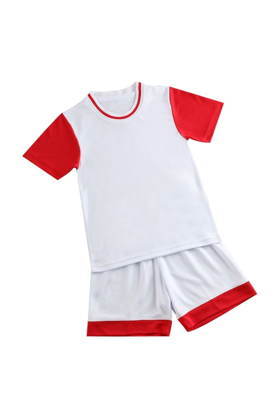 Little Boys Basketball Tracksuit Quick Dry Short Sleeve T Shirt Shorts Outfits for Kids, Sizes 4-6