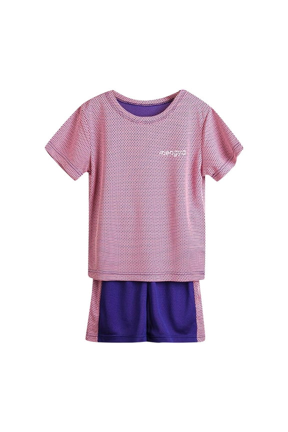 Little Boys Clothes Outfits Athletic Tracksuit Quick Dry Short Sleeve T Shirt Shorts Set