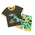 thumbnail image 1 of WOYY Little Boys Dinosaur Outfits Short Sleeve T-Shirt Shorts Sleepwear Set, Sizes 6-7, 1 of 3