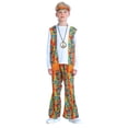 thumbnail image 1 of WOYY Little Boys Hippie Retro Outfits Dress Up Party Dancewear Set Kids Clothing Sets, Sizes 5-6, 1 of 7